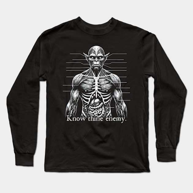 Orc Anatomy Long Sleeve T-Shirt by OddlyNoir